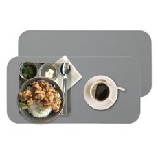 디아르 플래티넘 실리콘 식탁매트 브런치, 그레이, 39 x 19.5 cm, 2개