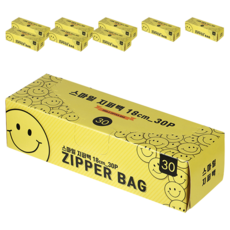 微笑夾鏈袋 18cm, 小(S), 30入, 9個