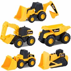 BUCHU CAR 挖土機玩具5件組, 黃色 黑色