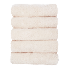 普萊姆毛巾 優質超細纖維毛巾 120g, 米色, 5個