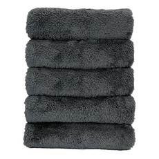 普萊姆毛巾 優質毛巾 120g 超細纖維, 深灰色, 5個