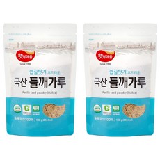 햇님마을 껍질벗겨 부드러운 국산 들깨가루, 100g, 2개