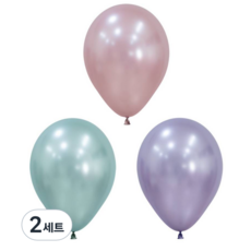 셈퍼텍스 30cm 실크 풍선 3종 x 10p 세트, 핑크블로썸, 쿨민트, 라이트애머시스트, 2세트