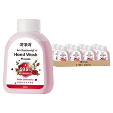 清淨海 玫瑰洗手慕斯補充瓶, 12個, 480ml