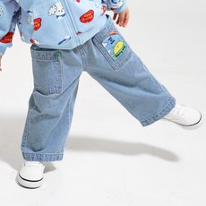 베리메이 아동용 알록달록 버튼 포켓 데님 팬츠