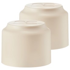 MOTHER-K 奶瓶水杯共用杯蓋, 不含BPA安心材質, 更堅固耐用的材質, 象牙白, 2個