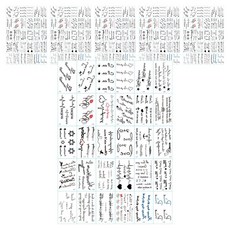 月集 紋身貼紙 30款套組, A, 6套