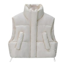 立領好比例短版保暖羽絨背心 Y7601