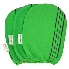 여비홈 스크럽 때밀이 때수건 벙어리 이태리 때타올, 그린, 1개입, 3개