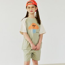 바브키즈 아동용 통기성 머쉬룸 상하의 세트