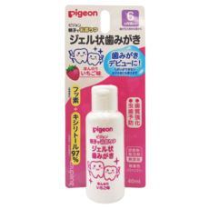 pigeon 貝親 液狀防蛀牙膏 含氟量 250ppm 6個月以上 草莓口味, 40ml, 1瓶