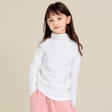 유니프랜드 아동용 보통 하프넥 긴팔 티셔츠