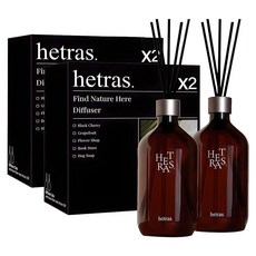 헤트라스 프리미엄 대용량 디퓨저 선물세트, 라튤립샤워, 500ml, 4개