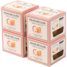 프레벨롱 국산 과일퓨레 4팩, 사과복숭아, 200g, 1세트