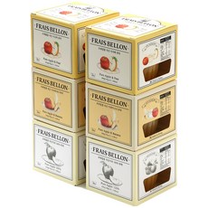 FRAIS BELLON 孩童蔬果泥 2入, 蘋果口味+蘋果香蕉口味+蘋果水梨口味, 6盒