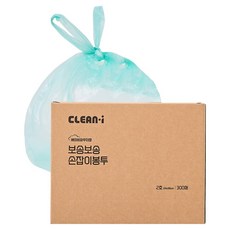 크린아이 보송보송 손잡이 봉투 베이비파우더향 2호 300매, 5L, 1개