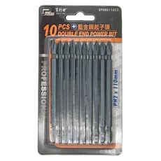 PANRICO 百利世 藍金鋼雙頭起子頭組 10入 POWER BIT, 1組