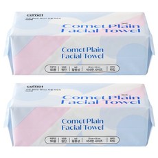 comet 素面拋棄式洗臉巾, 100抽, 2包