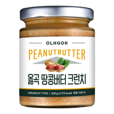 옳곡 국내산 땅콩버터 크런치, 200g, 1개