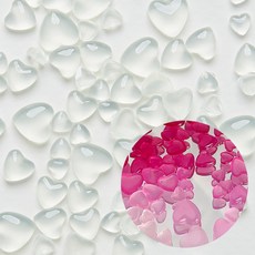 메이브라운 카멜레온 광변 하트 네일스톤, 핑크로즈, 1개