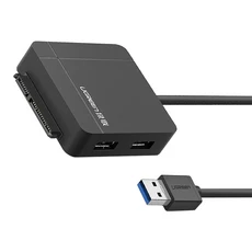 UGREEN 綠聯 USB3.0轉SATA/SD-TF/2 Port USB3.0三合一集線器 PRO版, 30713, 黑色, 1個