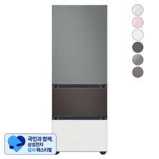 [삼성 감사 페스티벌] [색상선택형] 삼성전자 비스포크 김치플러스 냉장고 방문설치, 새틴 그레이 + 코타 차콜 + 글램 화이트, RQ33A74A1AP