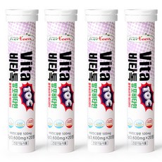 everteen 維他命C發泡錠 藍莓口味, 20顆, 4罐