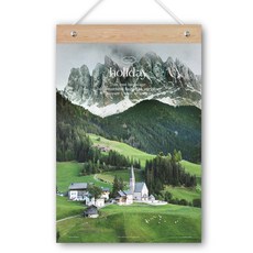 Funny's 2024年瑞士假期壁掛式日曆 木質棒組, 混色, 1組