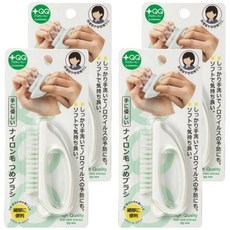 GREEN BELL 綠鐘 QQ 指甲清潔刷, 白色, 4個