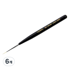 오페라 아티스트 블랙 롱라이너 젤네일브러쉬, 혼합색상, 6개