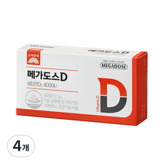 메가도스 D 비타민D3 4000IU, 60정, 4개