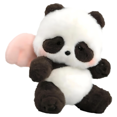 52TOYS Panda Roll 愛意滾滾系列 毛絨公仔 滾滾, 1個, 粉紅色, 23cm
