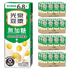 光泉 無加糖豆漿, 200ml, 96入
