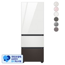 [삼성 감사 페스티벌] [색상선택형] 삼성전자 비스포크 김치플러스 냉장고 방문설치, 글램 화이트 + 코타 화이트 + 코타 차콜, RQ33A74A1AP