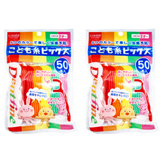 Dentfine 兒童牙線棒, 10mm, 50支, 2包