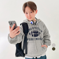 BerryCloset 兒童橄欖球Most刷毛寬鬆版型連帽T恤