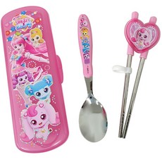 LE BARN 奇妙萌可學習筷組, 湯匙+筷子+餐具袋, 混色