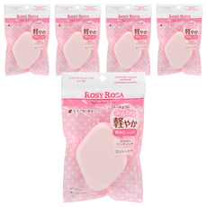 ROSY ROSA 乾濕兩用戚風粉撲厚 厚實蓬鬆柔軟 菱形寬面圓角設計, 菱形, 5個