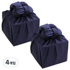 Bom91 641 絲綢單層包袱巾 45 x 45 cm, 深海軍藍, 4入