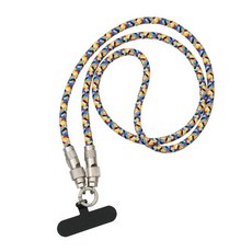 TYPE C-TYPE C編織手機掛繩快速充電傳輸線, 7mm加粗線徑, 鋅合金製, 安全T型掛片, 120cm, 彩色, 1條