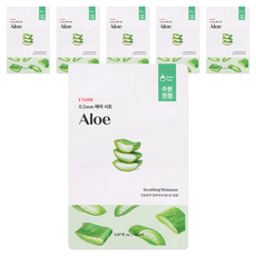 에뛰드 0 2 테라피 에어 마스크 알로에 20ml, 6개, 1개입