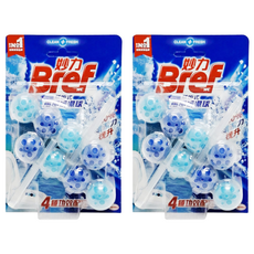 Bref 妙力 懸掛式馬桶清潔球 海洋香, 100g, 2組