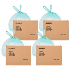 크린아이 보송보송 손잡이 봉투 베이비파우더향 2호 300매, 5L, 4개