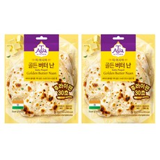 티아시아키친 골든 버터 난 8p, 200g, 2개