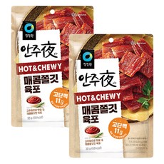 안주야 매콤쫄깃 육포, 30g, 2개
