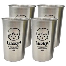 Aurafam 304不鏽鋼漱口杯, 幸運男孩, 4個