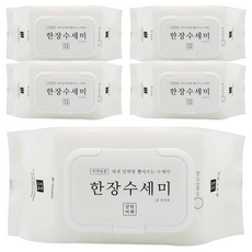 살림비책 일회용 뽑아쓰는 세제일체형 한장수세미, 40개입, 5개