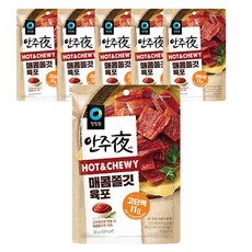 안주야 매콤쫄깃 육포, 30g, 6개