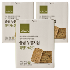 ORGA Slim Nurungji 薯片黑芝麻糙米 10ea, 330g, 3盒