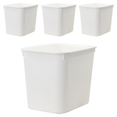 KAZT 時尚收納籃, 4個, 白色